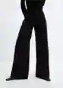 Pantalón Justo Negro Talla 44 Mujer Mango