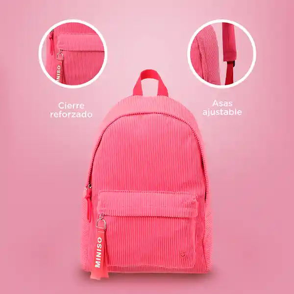 Maleta de Pana Rosa Serie Miniso