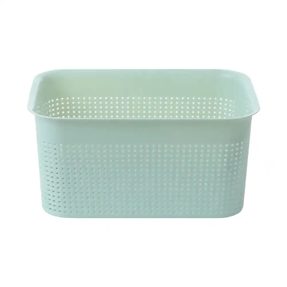 Miniso Cesta Almacenamiento Hueco Orificio Redondo Blanco Verde