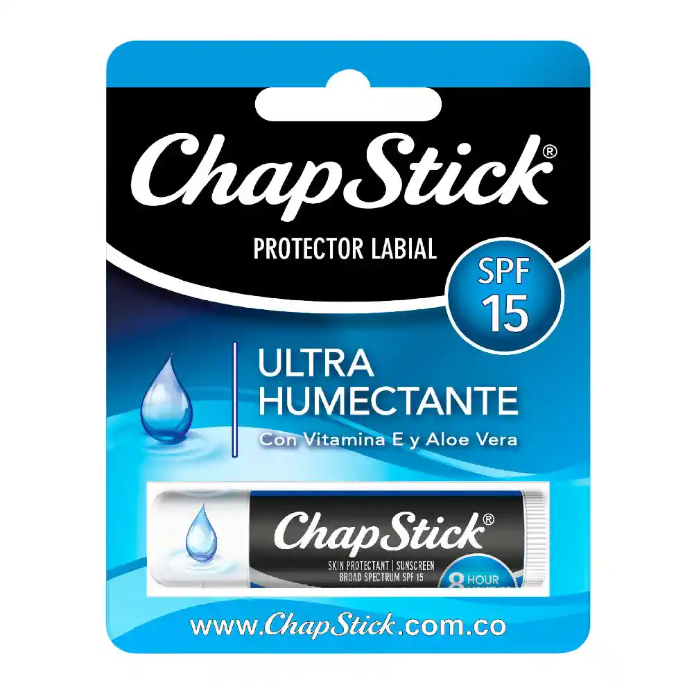 Chapstick Ultra Humectante con Vitamina E & Aloe Vera, x 1 und