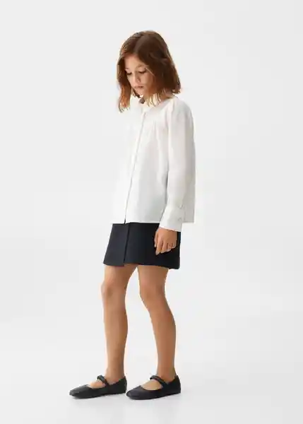 Camisa Marion Niñas Off White Talla 6 Mango