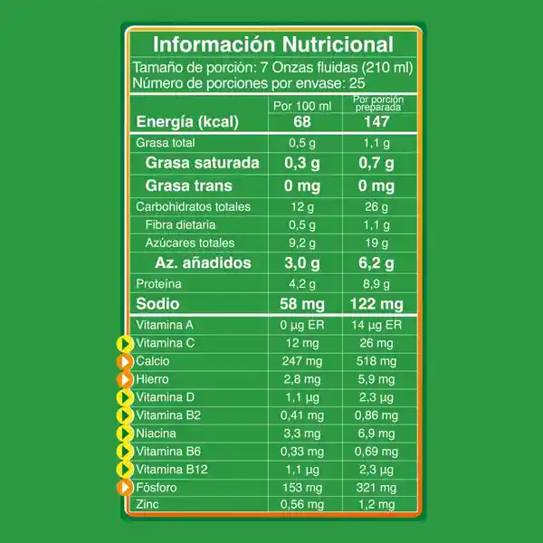 Modificador de leche MILO a base de malta y cocoa x 500g