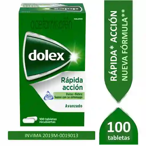 Dolex Rapida Accion Acetaminofen 500 Mg