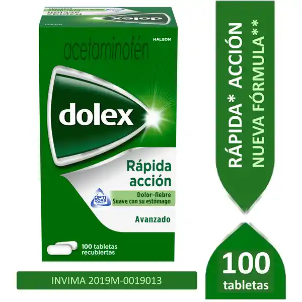 Dolex Rapida Accion Acetaminofen 500 Mg