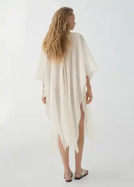 Kimono Caftan Saopaulo Blanco Talla 99 Mujer Mango