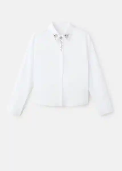 Camisa Rus Offwhite Talla L Mujer Mango