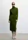 Vestido Vieira Khaki Talla S Mujer Mango