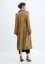 Abrigo Trench Abrigo Trenchi-W Camel Talla S Mujer Mango