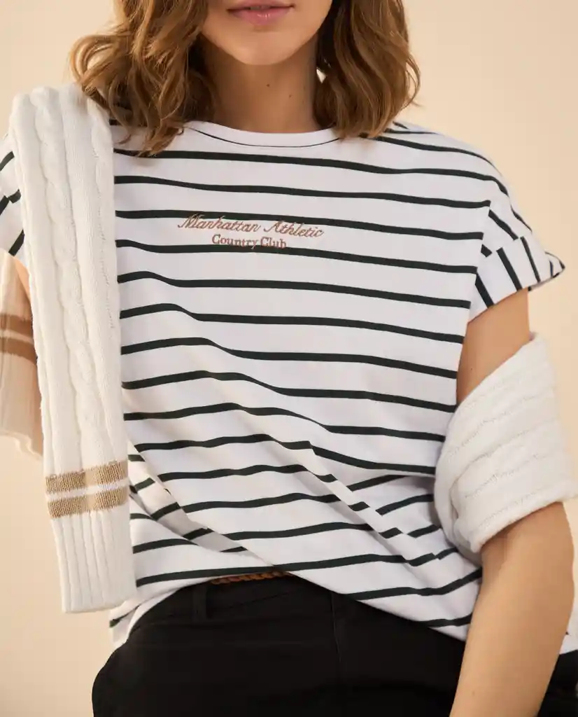 Camiseta Verde Escocés Ultraoscuro Talla M 102G020 Esprit