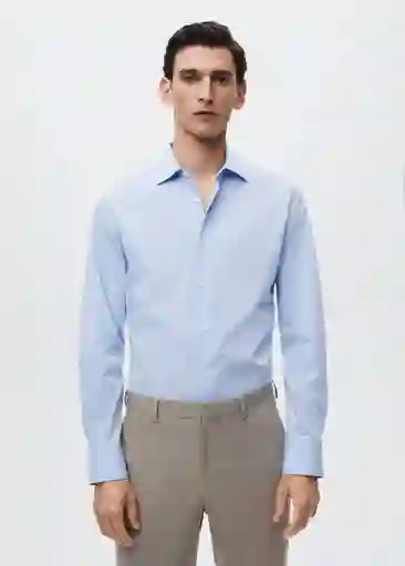 Camisa Emérito Celeste Talla L Hombre Mango