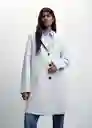 Abrigo Cubito Gris Claro Vigoré Talla 18 Mujer Mango
