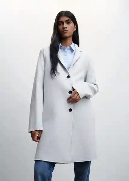Abrigo Cubito Gris Claro Vigoré Talla 18 Mujer Mango