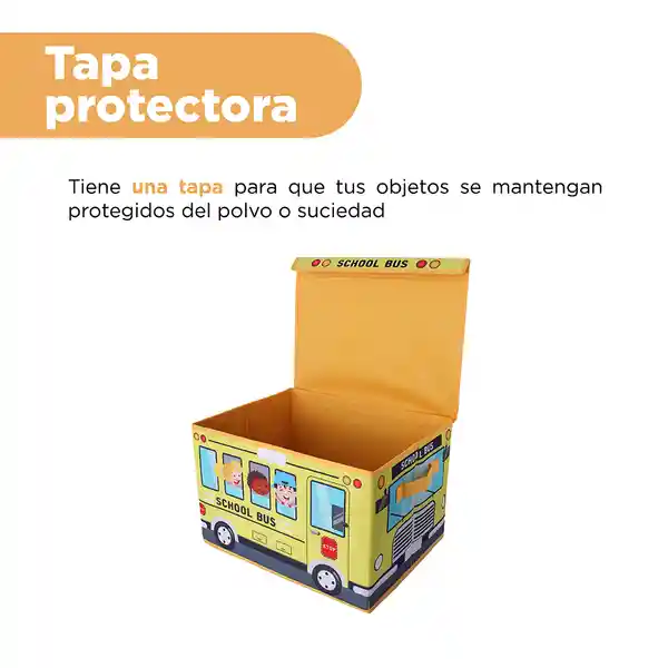 Organizador de Tela Grande Con Tapa Serie Miniso Amarillo Miniso