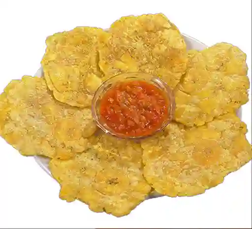 Patacones con Hogao