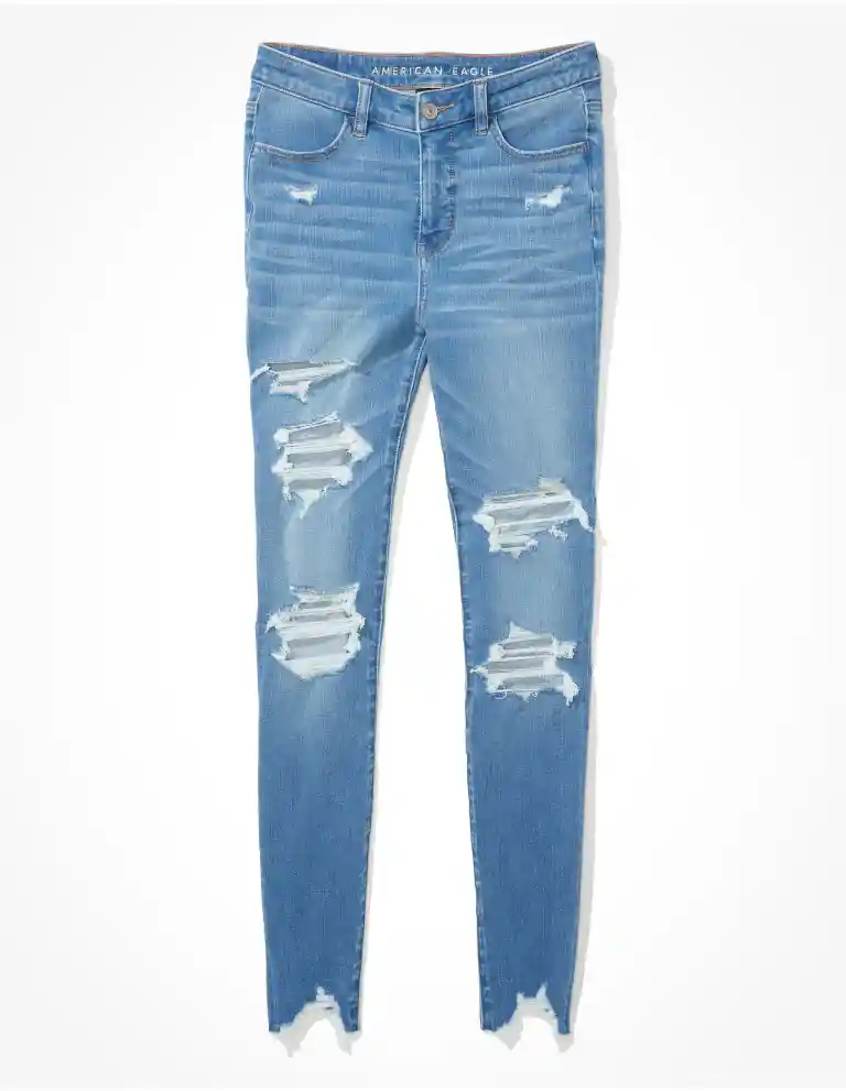 Jean High-rise Jegging Azul Talla 8 Long Mujer American Eagle