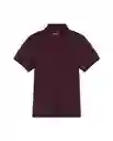 Camiseta Striped Trim Polo Hombre Morado Sombrio T L Chevignon