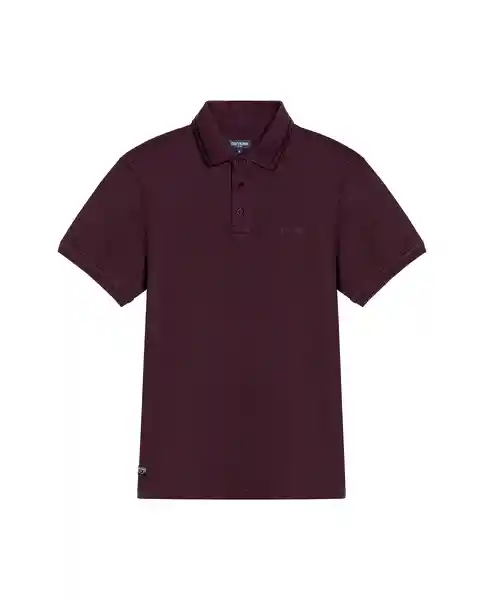 Camiseta Striped Trim Polo Hombre Morado Sombrio T L Chevignon