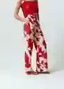 Pantalón Pompeya Mujer Rojo Oscuro Talla S 532G327 Naf Naf