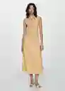 Vestido Alice Ocre Talla M Mujer Mango