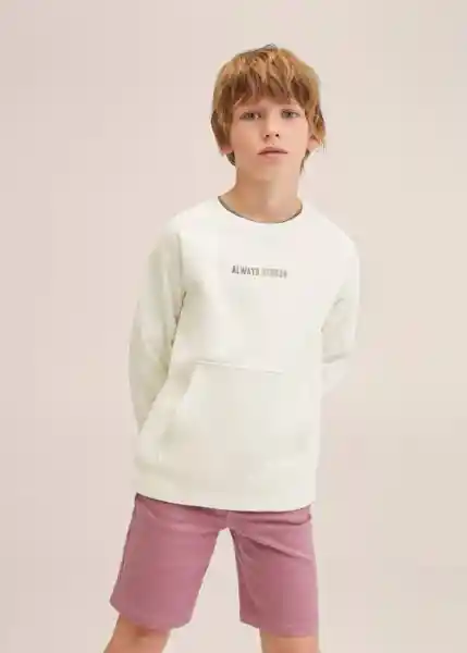 Sudadera Strong Offwhite Talla 12 Niños Mango