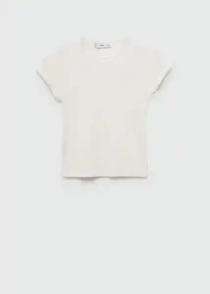 Camiseta Zani Blanco Talla XL Mujer Mango