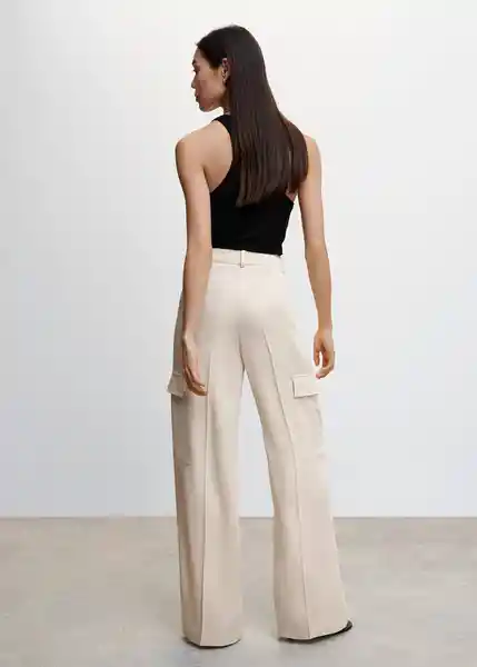 Pantalón Franc Blanco Talla 52 Mujer Mango