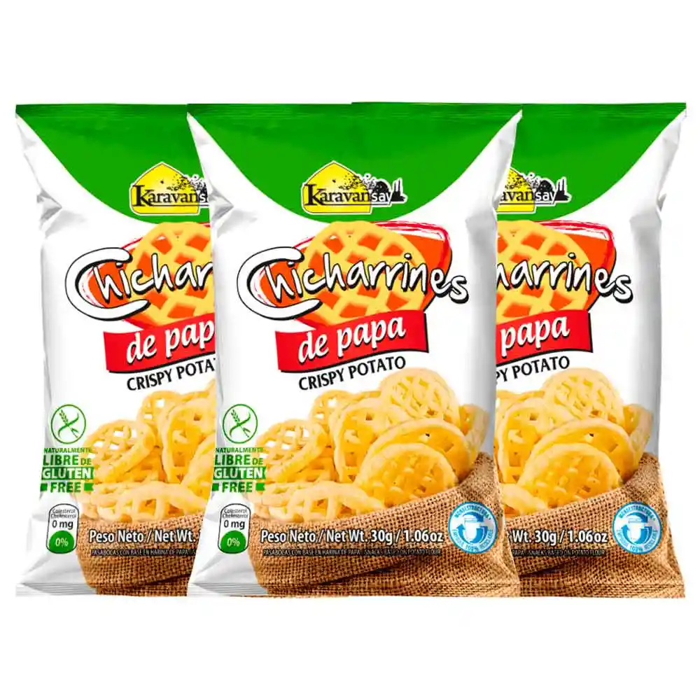 Karavansay Chicharrines de Papa x 3 Unidades