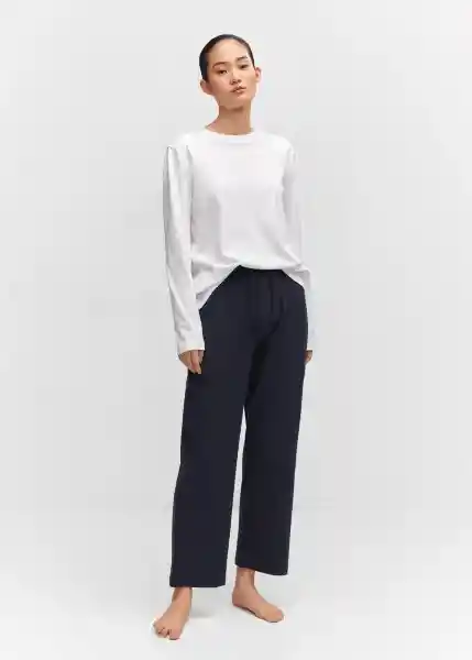 Pantalón Pijama Leslieve Navy Talla M Mujer Mango