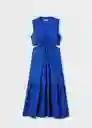 Vestido Capricor Azul Talla L Mujer Mango