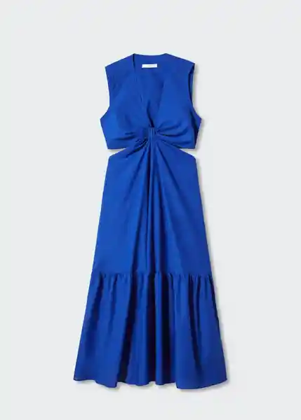 Vestido Capricor Azul Talla L Mujer Mango