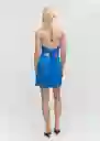 Vestido Pino Azul Talla XL Mujer Mango