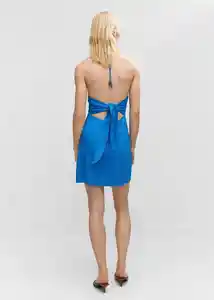 Vestido Pino Azul Talla XL Mujer Mango