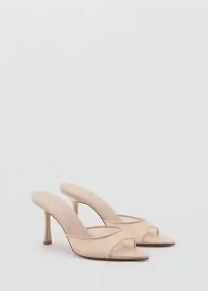 Sandalias Pepym Beige Talla 37 Mujer Mango