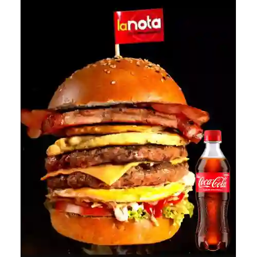 Combo Hamburguesa Nota Fest +Cocacola Orig 400ml