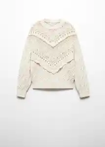 Buzo Jersey Misa Crudo Talla S Mujer Mango
