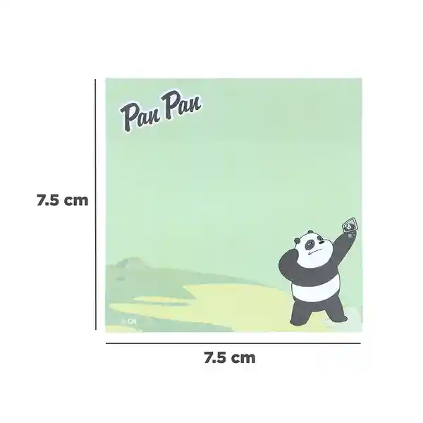 Postit 60 Hojas we Bare Bears Panda Miniso