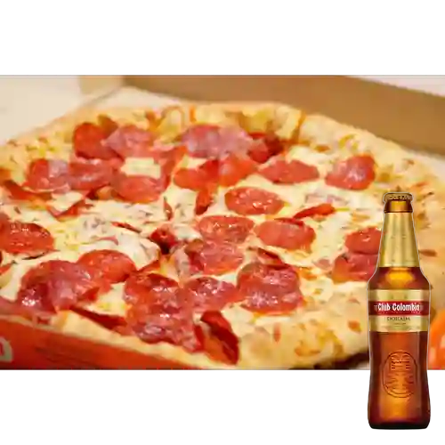 Combo Pizza Pepperoni Personal + Club Col. Dorada 330ml
