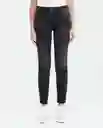 Jean High Rise Cosmo Mujer Negro Noche Ultraoscuro 6 Chevignon