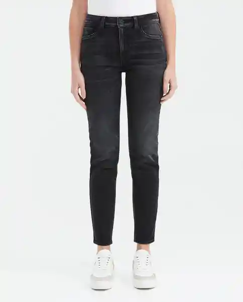 Jean High Rise Cosmo Mujer Negro Noche Ultraoscuro 6 Chevignon