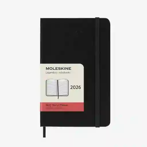 Moleskine Agenda Diaria Negro Pequeña Hc 2026