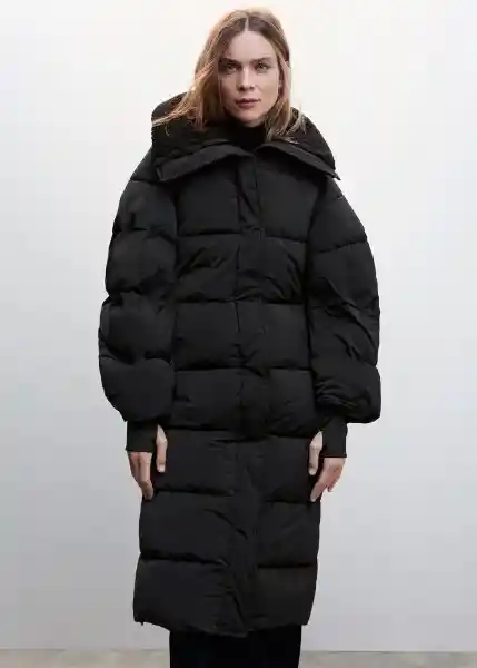 Anorak Cruella Negro Talla M Mujer Mango