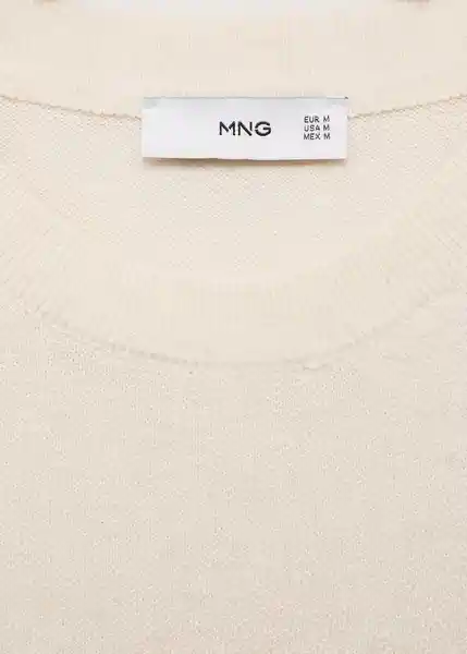 Camiseta Tricot Andrew Marfil Talla L Hombre Mango