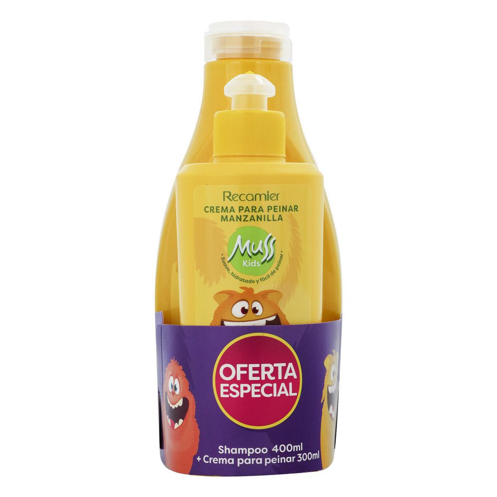 Muss Shampoo de Manzanilla Kids más Crema para Peinar Kids 2 und