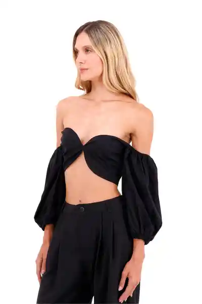 Top Lune Negro Talla XS Mercedes Campuzano