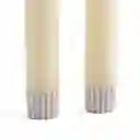 Set Vela Led Largas Marfil 26 cm Ambiente Gourmet
