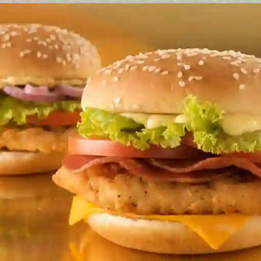 Hamburguesa pollo apanado