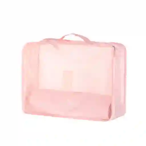 Organizador de Viaje Plegable 4 Espacios Rosa