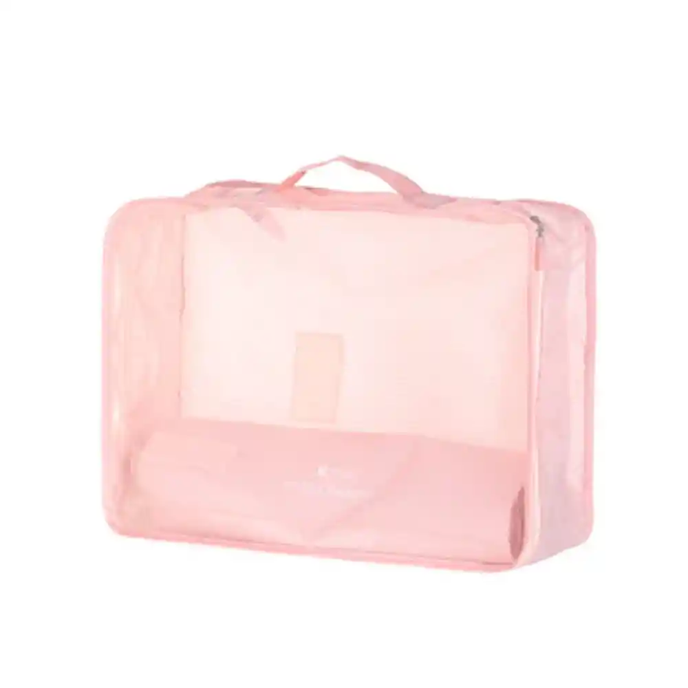 Organizador de Viaje Plegable 4 Espacios Rosa