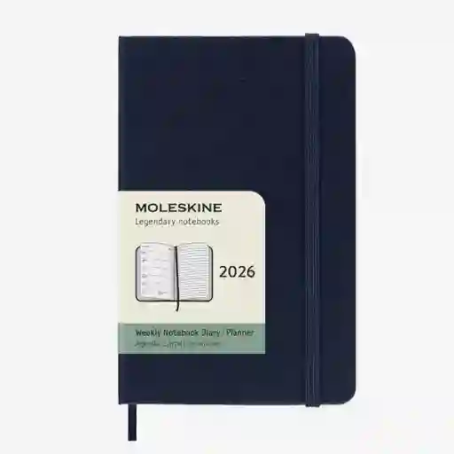 Moleskine Agenda Semanal Azul Pequeña Sc 2026
