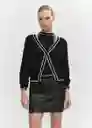 Falda Nice Negro Talla 18 Mujer Mango